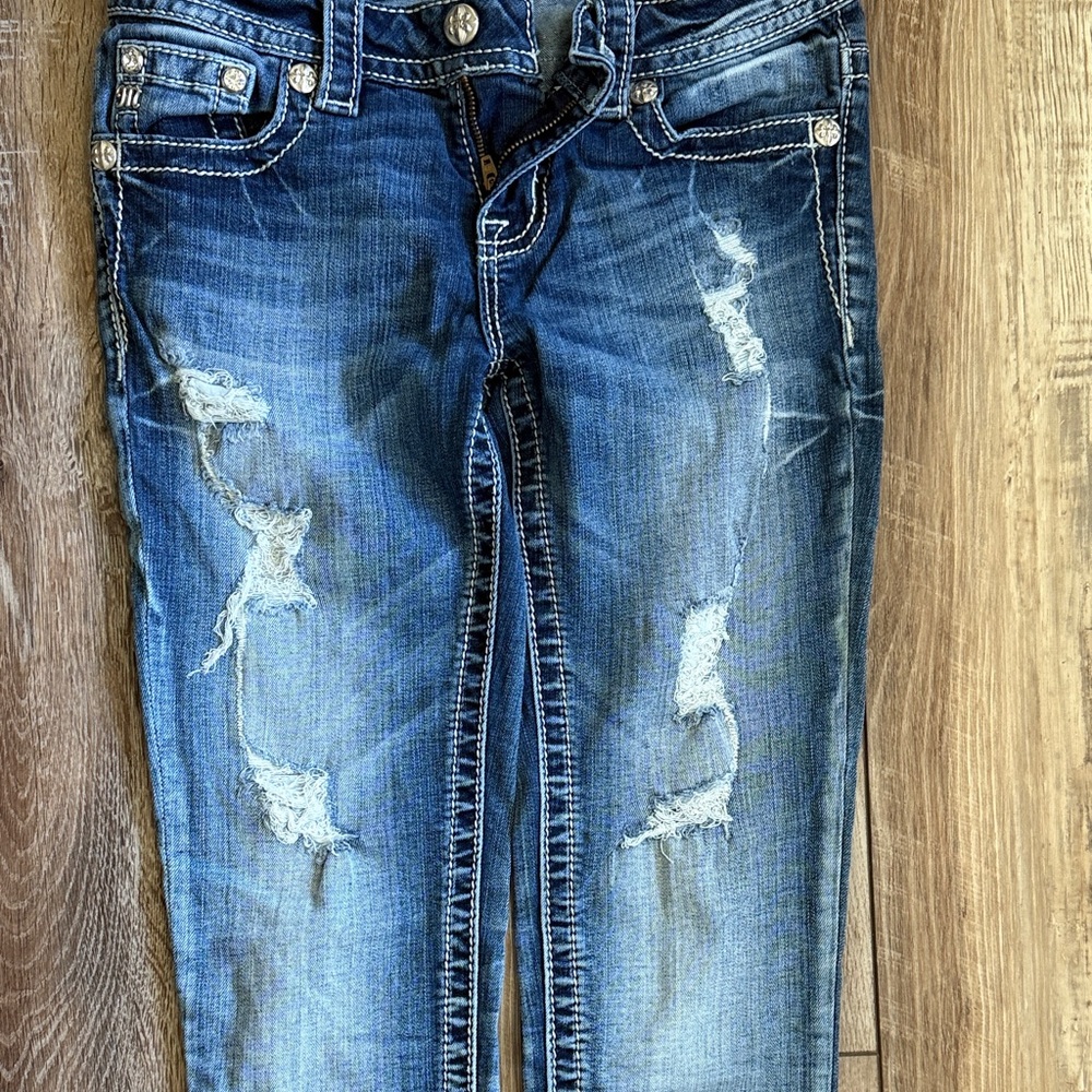 Miss Me Distressed Denim Skinny Jeans - Picture 2 of 4